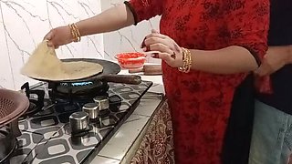 Desi Indian Step Mom Fucks Hard in Kitchen - QueenbeautyQB HD