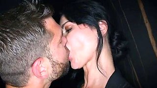 Gorgeous brunette babe fucked hardcore in the bathroom