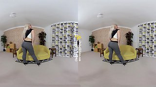 Elle M - Beautiful Blonde Solo Striptease - Sexlikereal