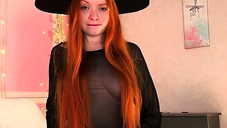 Horny amateur web cam teen girl takes a toy deep inside