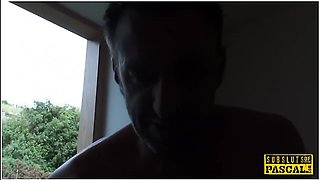 Inked British Sub Throated And Assfucked