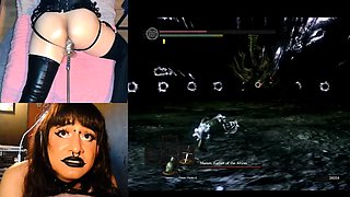 Watch brunette mistress toying her ass in fetish solo