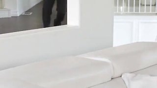 Innocent redhead babe Abbey Rain fucked while gaming