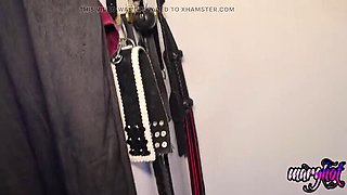 Sexy MILF Hard Fucked on Saint Andrew Cross - Deep Throat & Squirting