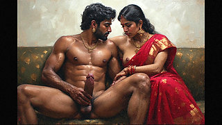 Indian aunty shocked by looking at her neighbour boy's cock as she begged him to fuck and satisfy her