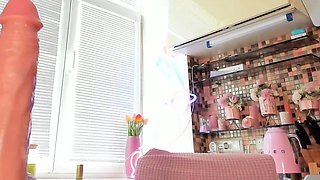 Cute blonde teen Lindsey solo toying pussy and ass