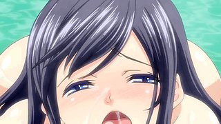 Busty Anime Maid with Big Cock Action
