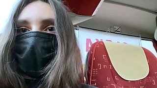 Playing with my pussy in public because I'm always horny