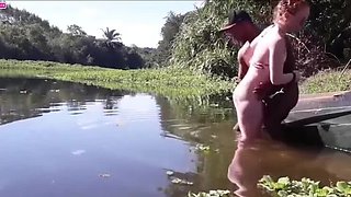 Blonde Teen Stepdaughter Takes Bath in Panties - Hot Fishing Trip Turns Wild in Rio