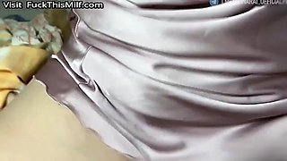 Stepmom and stepson share a bed in a hotel room