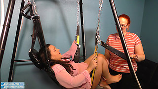 Real Cuckquean Wife Prepares a Gift for Her Husband - Sex Swing and Cuck Creampie Cleanup