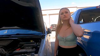 Mckenzie Mae and Gi Joey get wild in a car.