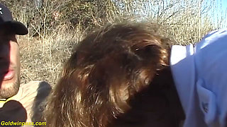 Monster tit milf picked up for outdoor fucking