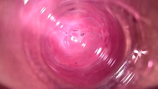 Camera Inside My Tight Creamy Pussy, Internal View of My Horny Vagina