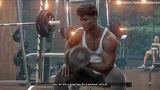 Emma Episode 3: Cheating Wife Takes Monster BBC at the Gym - Hot Animated Cuckold Fuck