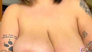 Big boobs milf masturbates with her dildo