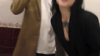 Cum in Pussy Without a Condom in a Public Toilet