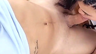 Teen Couple Have Rough Sex on the Stairs While Their Parents Are Out - Savannah Watson