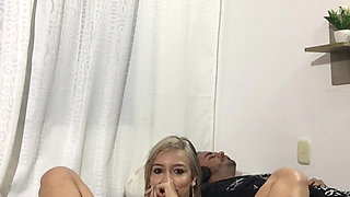 My girlfriend masturbates in front of me and we make hot video