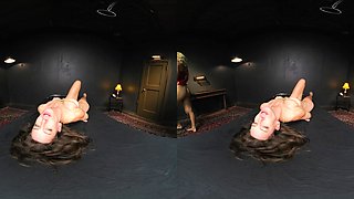 Horny lesbians strapon sex in VR