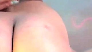 Cute curly brunette solo webcam masturbation