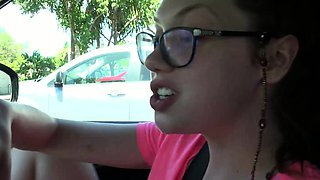 Wicked Looking Brunette Sucking Dick Outdoors In Public