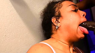 Light Skin Ebony Mixed Slut Punished With A Throat Fucking