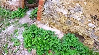 Blonde teen stuffed with cock outdoors