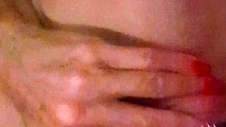 Big Boobed Blonde Masturbates With A Dildo In The Bathroom