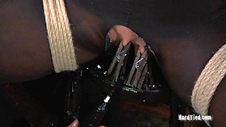 Sublime chick gets her pussy destroyed in a BDSM scene