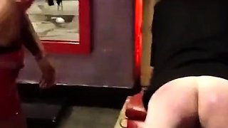 Big ass pale brunette milf with