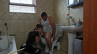 French Maid Gives Blumkin,cum Shot After Gagging