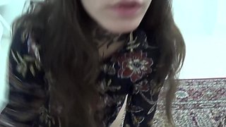 Cute tattooed Turkish step-sis POV fuck