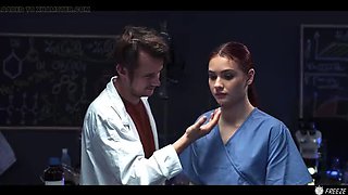 Hot 18yo Matty Mila Gets Remote Fucked & Squirts - Mad Scientist Freeze Fuck Lab Sex