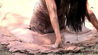 Cute teen Zafira hot solo masturbation outdoors