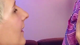 Ball licking fetish - unusual feeling for locked femboy