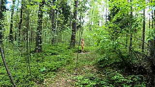 Tattooed Babe Flashes in Abandoned Toilet