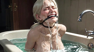 90 Year Old Granny Bathtub Bondage - Horny & Begging to Be Filled
