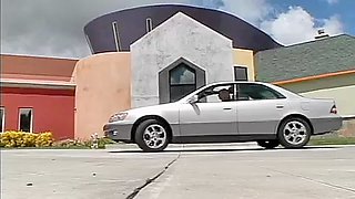 Bitch gets gang banged hard outside