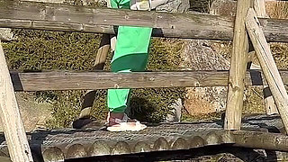 Caught Stroking in Public... She Helped Me Finish