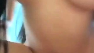 Smoking hot girlfriend in red lingerie gives POV blowjob (2K) - Brunette girl next door