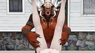 Red Monster hardcore Fucking with Big Dick