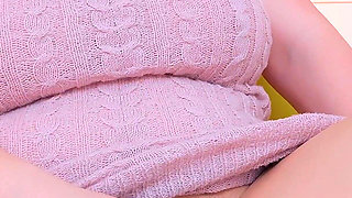 Chubby MILF in Tight Dress Without Underwear Opens Legs.