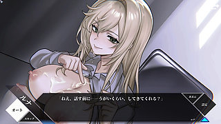 Prison captive girl sucks on the of a man in the visiting room