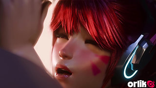 Horny D.va Fucks in the Washroom - Overwatch 3D Animation