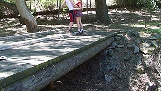 Blonde hooker blows hiker on trail - Erin Electra