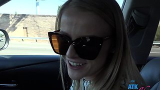 Busty amateur blonde banged in public outdoor