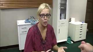 Strokes A Big Cock Asking For A Big Cum - Blonde Nurse