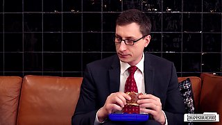 Sexy Busty Babe Fingered And Banged On Office Couch