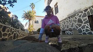 Cute Polish College Girl Peeing in Public - Amateur Outdoor Piss Compilation